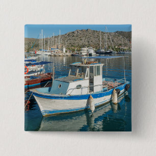 Bóton Quadrado 5.08cm Porto de Bozburun perto de Marmaris, Turquia