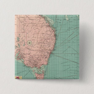 Bóton Quadrado 5.08cm Portos australianos, Nova Zelândia
