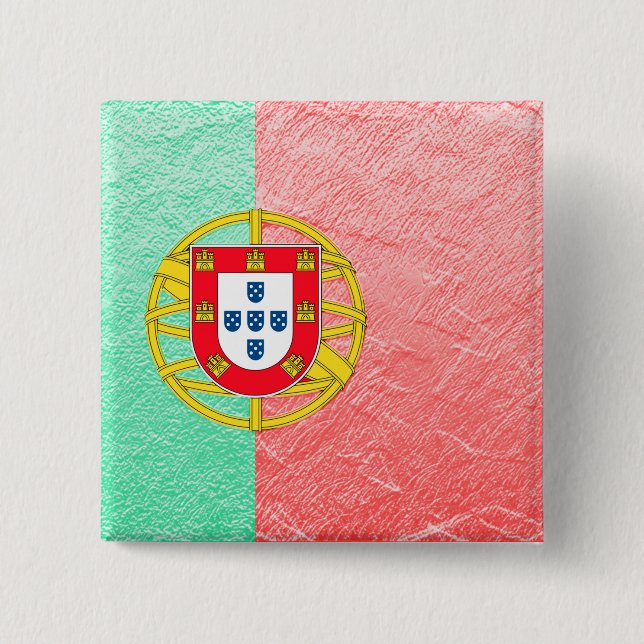 Bóton Quadrado 5.08cm Portugal (Frente)