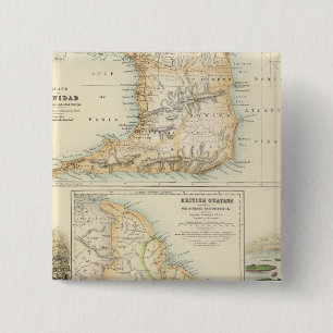 Bóton Quadrado 5.08cm Posse Britânica na Costa Nordeste