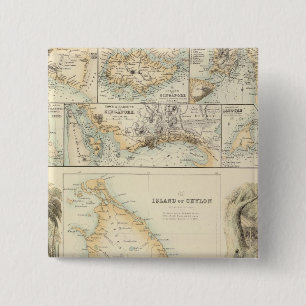 Bóton Quadrado 5.08cm Posse britânica no mar indiano