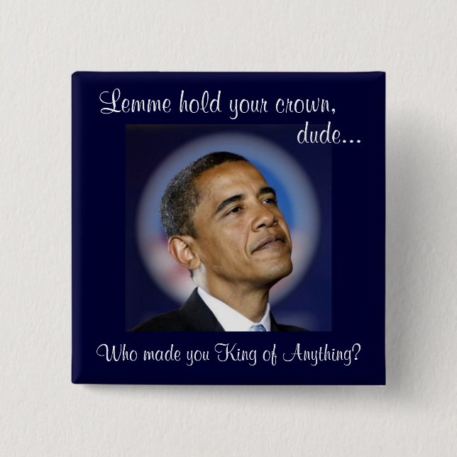 Bóton Quadrado 5.08cm Posse de Lemme sua coroa, gajo… (Frente)