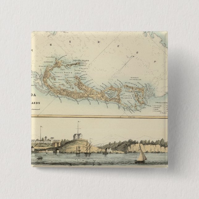 Bóton Quadrado 5.08cm Possíveis do Oeste Indiano Britânico (Frente)