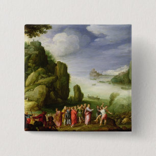 Bóton Quadrado 5.08cm Possuído de Gerasa, 1608 da cura do cristo