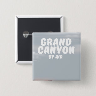 Bóton Quadrado 5.08cm Pôster de viagem vintage do Grand Canyon de avião.