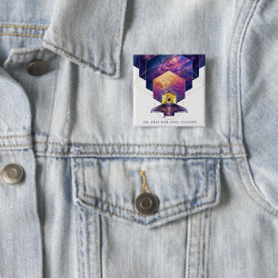 Bóton Quadrado 5.08cm Poster do Telescópio Espacial James Webb.