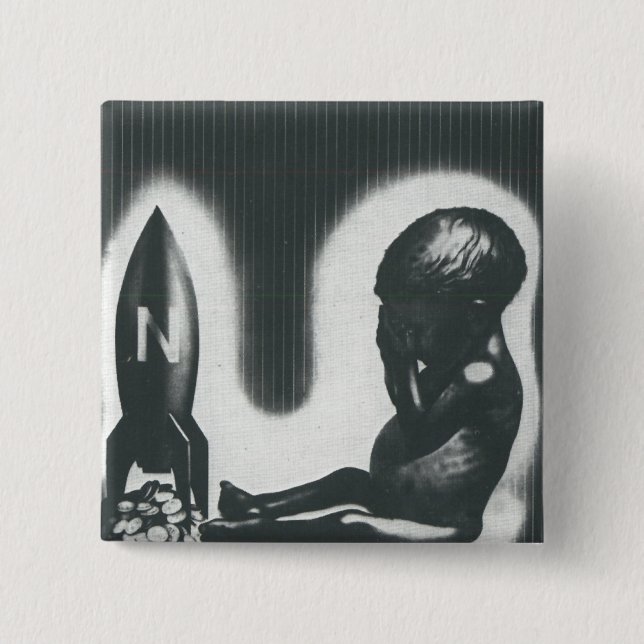 Bóton Quadrado 5.08cm Posters da propaganda de União Soviética da guerra (Frente)