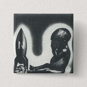 Bóton Quadrado 5.08cm Posters da propaganda de União Soviética da guerra