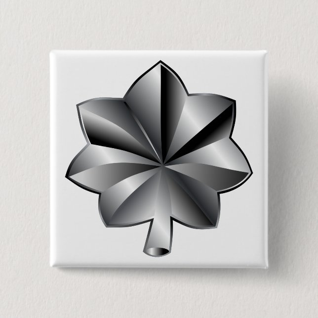 Bóton Quadrado 5.08cm posto militar dos EUA - Tenente-Coronel (Frente)