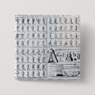 Bóton Quadrado 5.08cm Posturas para mosqueteiros e Pikemen