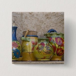 Bóton Quadrado 5.08cm Potéria, Moustiers-Sainte-Marie, Provence,