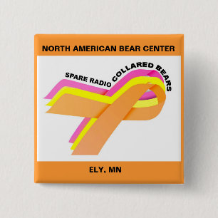 Bóton Quadrado 5.08cm Poupe os ursos colocados um colar! Botão