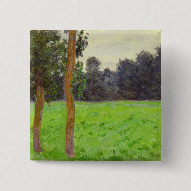Bóton Quadrado 5.08cm Pradaria do la dos dans de Claude Monet | Deux (Frente)