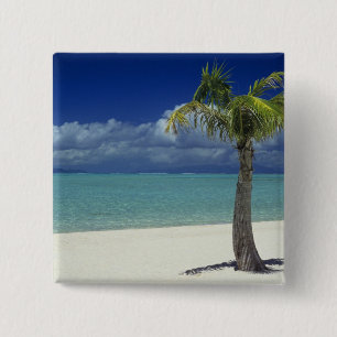 Bóton Quadrado 5.08cm Praia de Matira na ilha de Bora Bora, 2