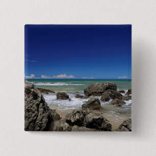 Bóton Quadrado 5.08cm Praia Trancoso de Rio a Dinamarca Barra, estado