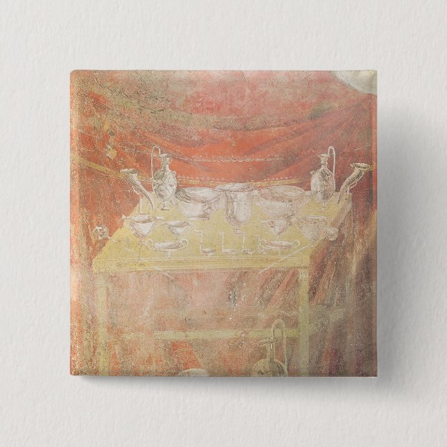 Bóton Quadrado 5.08cm Pratas em uma mesa (Frente)