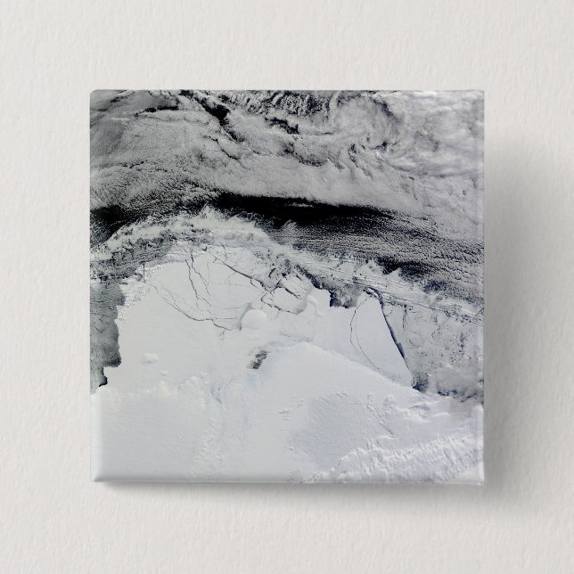 Bóton Quadrado 5.08cm Prateleira de gelo Shackleton, Antártica (Frente)
