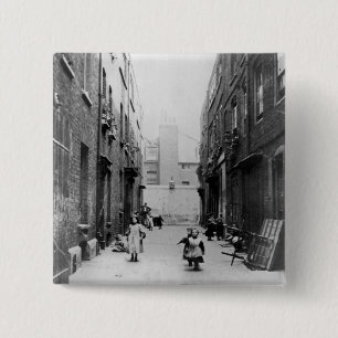 Bóton Quadrado 5.08cm Precários de Londres, 1899