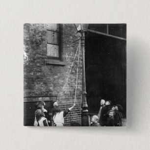 Bóton Quadrado 5.08cm Precários de Londres, c.1900