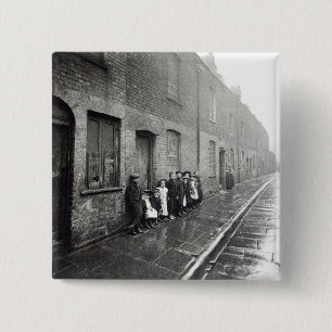 Bóton Quadrado 5.08cm Precários de Londres, c.1900