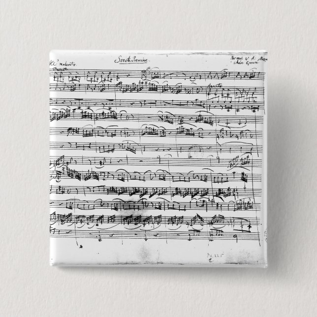 Bóton Quadrado 5.08cm Premier de Sonate para o violino e o cravo (Frente)