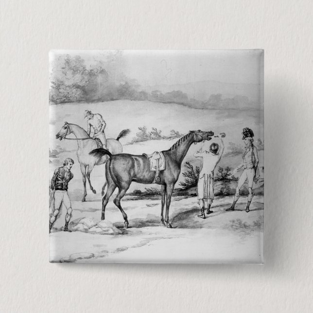 Bóton Quadrado 5.08cm Preparação para uma raça (Frente)