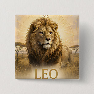 Bóton Quadrado 5.08cm Presente de Astrologia de Aniversário do Signo de
