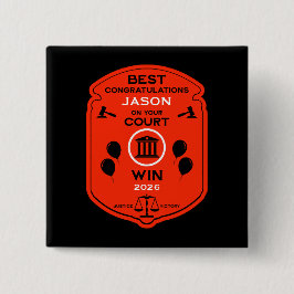 Bóton Quadrado 5.08cm Presente de Celebração da Vitória da Lei