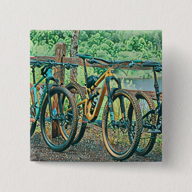 Bóton Quadrado 5.08cm Presente de Lover de Ciclo (Frente)