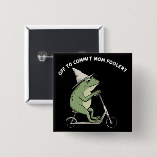 Bóton Quadrado 5.08cm Presente de Scooter para a Mamãe Rã para Fazer Bob