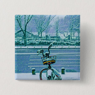 Bóton Quadrado 5.08cm Presente do touro de bicicleta