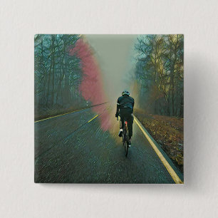 Bóton Quadrado 5.08cm Presente do touro de bicicleta Pintura de ciclis