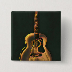 Bóton Quadrado 5.08cm presente guitarrista legal