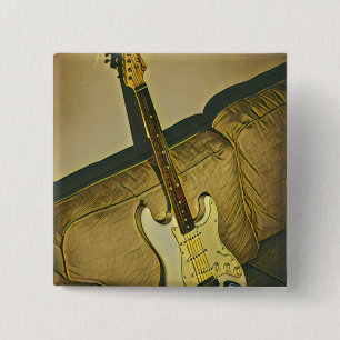 Bóton Quadrado 5.08cm Presente para assistente guitarrista de professor