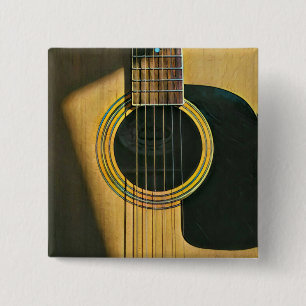Bóton Quadrado 5.08cm Presente para guitarrista músico