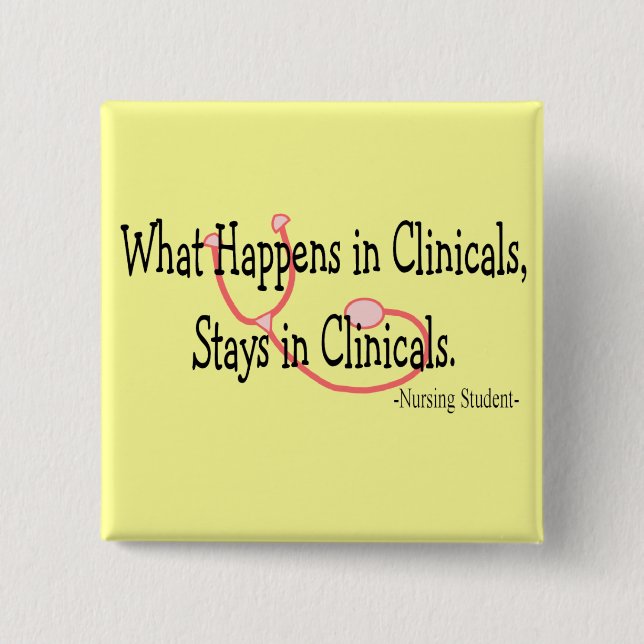 Bóton Quadrado 5.08cm Presentes da enfermeira de estudante (Frente)