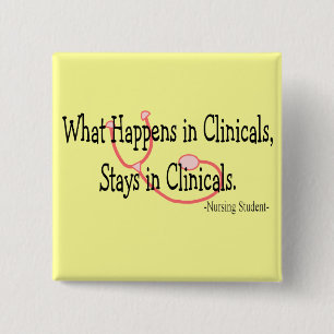 Bóton Quadrado 5.08cm Presentes da enfermeira de estudante