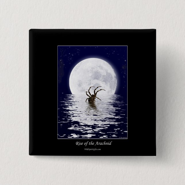 Bóton Quadrado 5.08cm Presentes de Design de aranha (Frente)