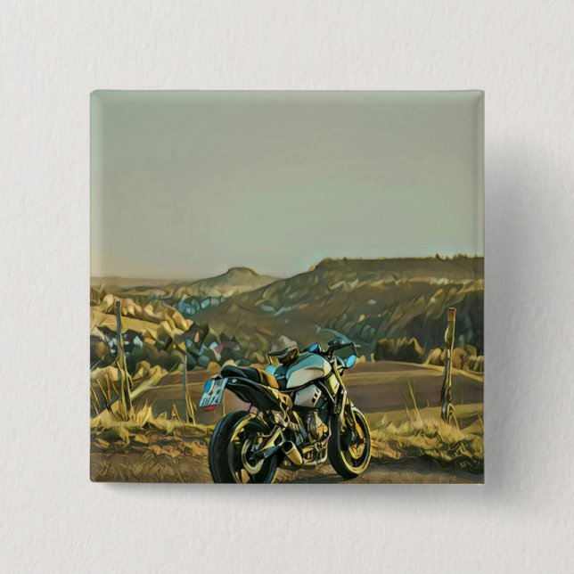 Bóton Quadrado 5.08cm Presentes de motocicleta (Frente)