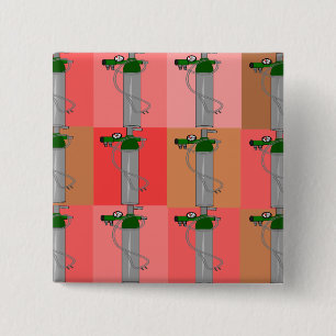 Bóton Quadrado 5.08cm Presentes de Popart do rosa do terapeuta