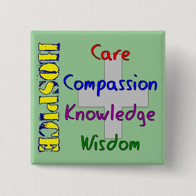 Bóton Quadrado 5.08cm Presentes do trabalhador do hospício (Frente)