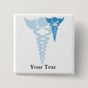 Bóton Quadrado 5.08cm Presentes médicos caducos