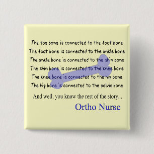 Bóton Quadrado 5.08cm Presentes ortopédicos engraçados da enfermeira