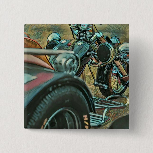 Bóton Quadrado 5.08cm presentes para motociclistas (Frente)