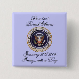 Bóton Quadrado 5.08cm Presidente Barack Obama