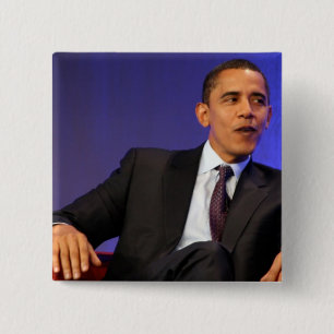 Bóton Quadrado 5.08cm Presidente Barack Obama