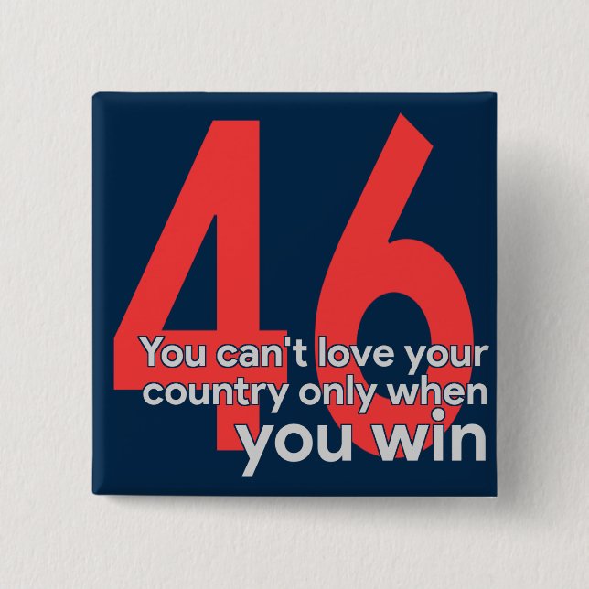 Bóton Quadrado 5.08cm Presidente Biden no dia 6 de Janeiro (Frente)