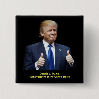 Bóton Quadrado 5.08cm Presidente de Donald J. Trunfo 45th