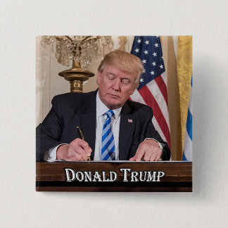 Bóton Quadrado 5.08cm Presidente Donald Trump