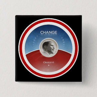 Bóton Quadrado 5.08cm Presidente Obama MUGE